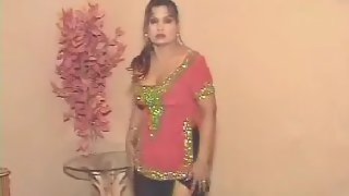 Mature tawaif dancing in her bedroom